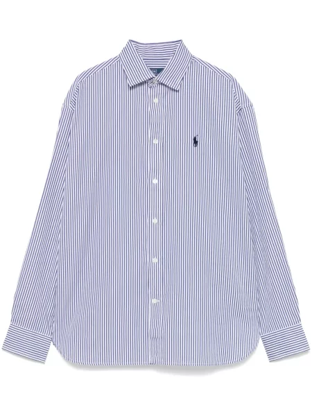 Haftowane golf polo Polo Ralph Lauren garniturowe niebieskie