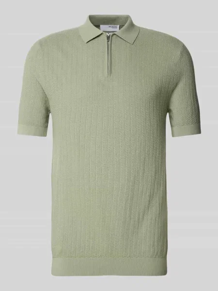 Koszulka polo z krótkim zamkiem błyskawicznym Selected Homme