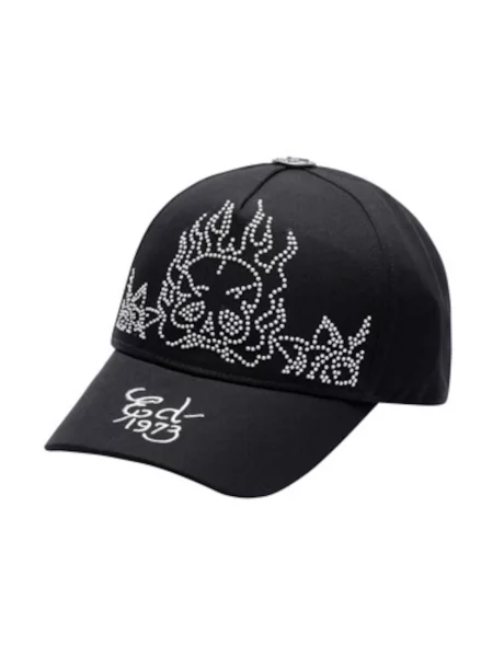 Ed Hardy Șapcă Flaming Skull 6' negru