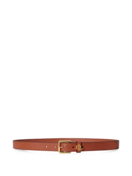 Curea Lauren Ralph Lauren din piele cu autograf portocaliu
