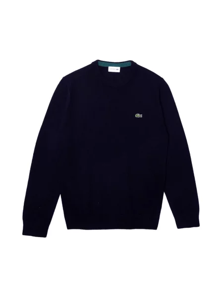 Dzianinowy sweter Lacoste niebieski