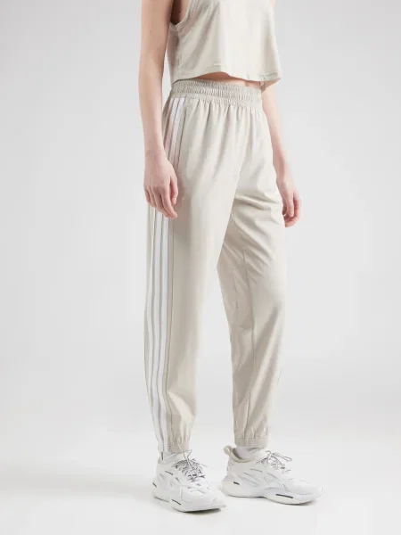 ADIDAS PERFORMANCE Športové nohavice Essentials sivobéžová / biela sivá