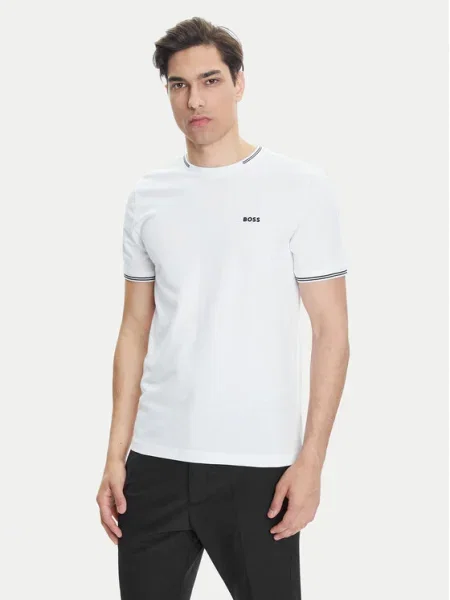 BOSS Tricou Taul alb