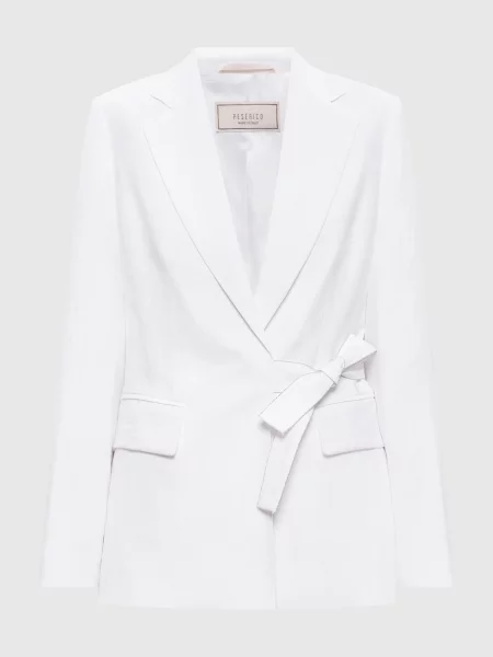Жакет з льоном Peserico білий