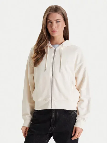 Calvin Klein Jeans Gornji dio trenirke bijela bež