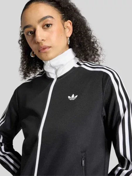 Bluza rozpinana w kroju regular fit z zamkiem błyskawicznym dwustronnym Adidas Originals czarna