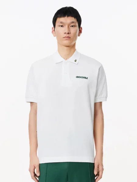 Поло Lacoste белое