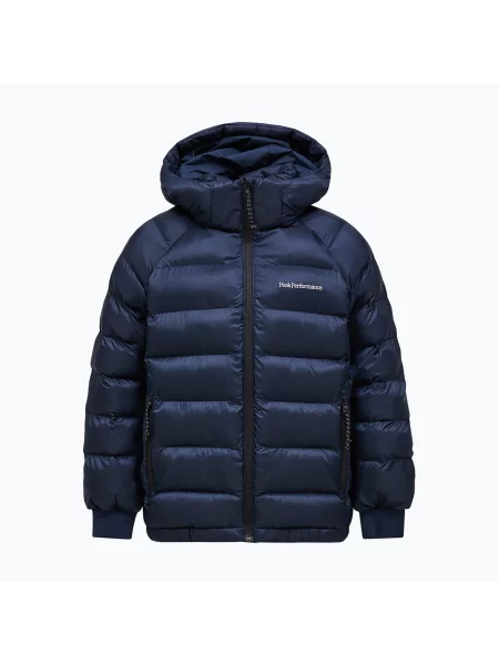 Geacă cu puf pentru bărbați Peak Performance Tomic Insulated Hood Jacket blue shadow albastru