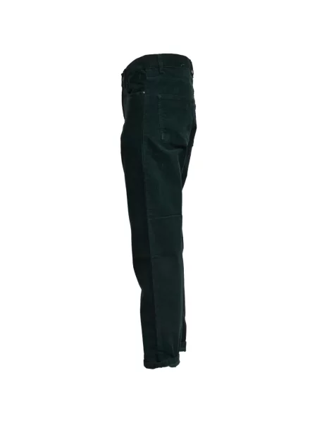 Samt hlače Carhartt Wip dizajn s pet džepova zelena