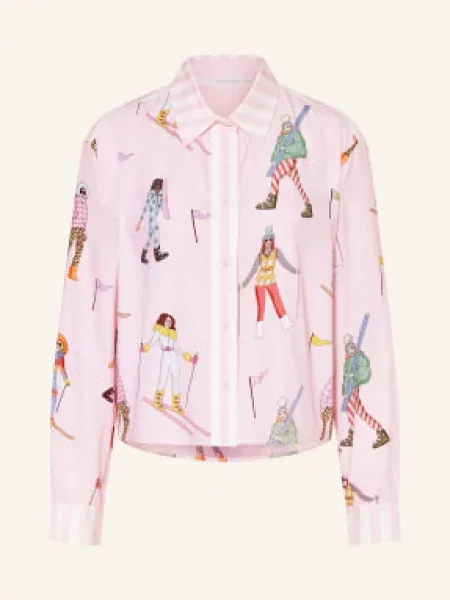 Herzen's Angelegenheit Bluzka Koszulowa Z Jedwabiu rosa czerwona