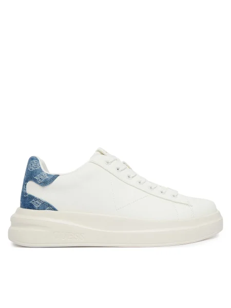 Sneakerși Guess din piele alb