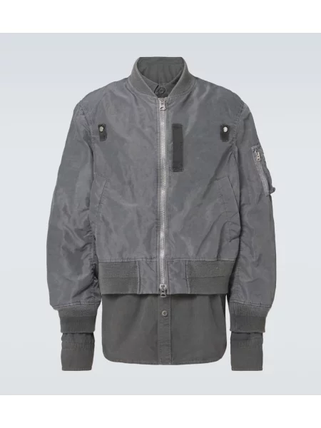 Яке тип бомбър Sacai кепър черно