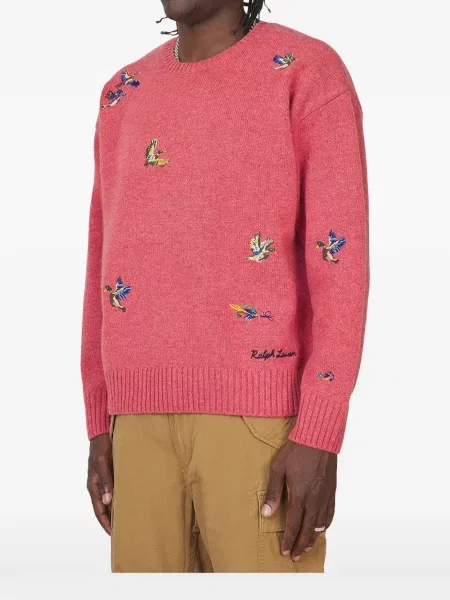 Pulover Polo Ralph Lauren cu imagine din jerseu alb