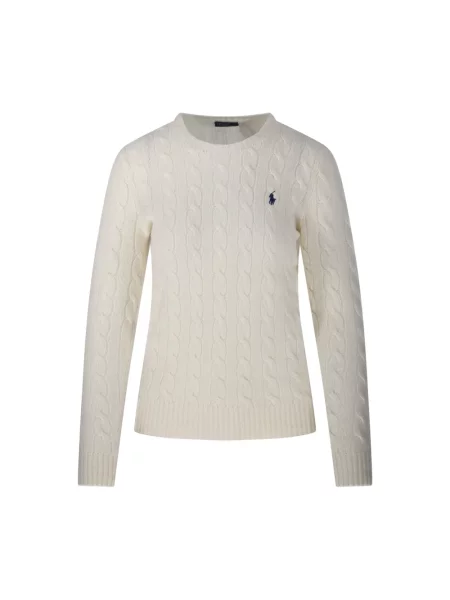 Sweter Polo Ralph Lauren z kaszmiru z długim rękawem biały