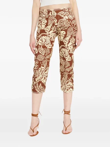 Pantaloni Dsquared2 cu imagine maro