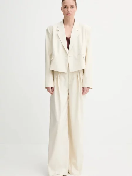 Піджак Gestuz двобортний однотонний бежевий