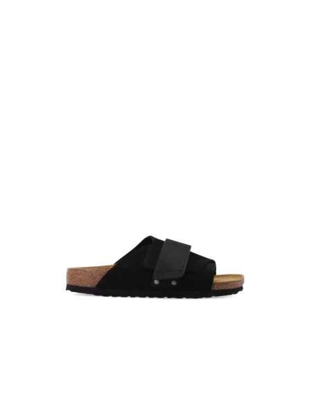 Klapki Birkenstock zamszowe czarne