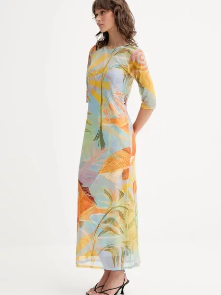 Never Fully Dressed sukienka Sydney maxi prosta niebieski