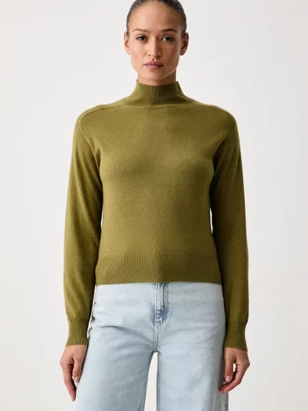 United Colors of Benetton pulover pentru femei cu amestec de lână verde