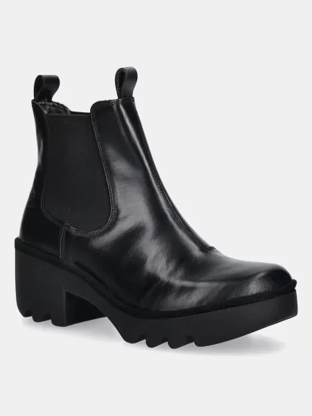 Kožené členkové topánky Fly London čierna
