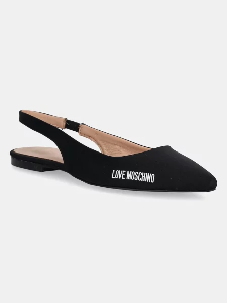 Балеринки Love Moschino с отворена черно