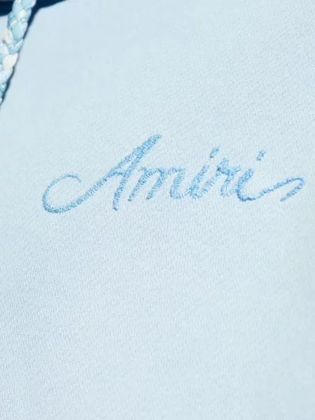 Hanorac cu glugă Amiri cu broderie albastru