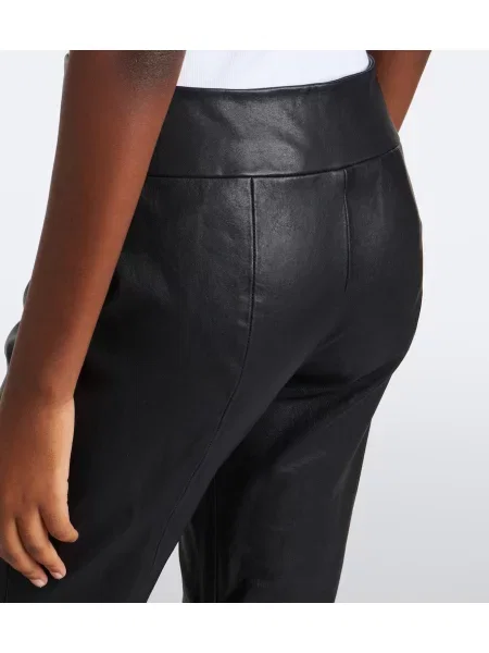 Pantaloni Proenza Schouler din piele evazate alb