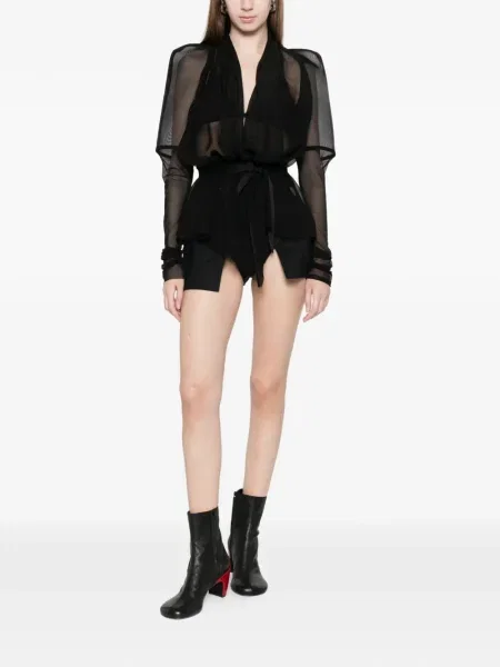 Talie geacă Rick Owens cu legături negru