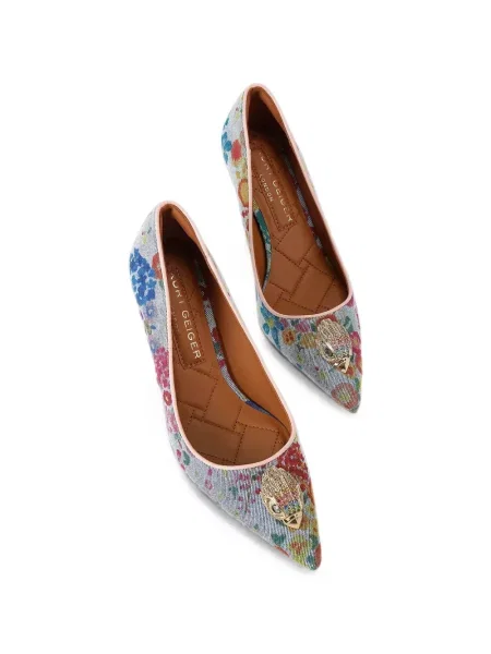 Φλοράλ γοβάκια Kurt Geiger London με σχέδιο μπλε