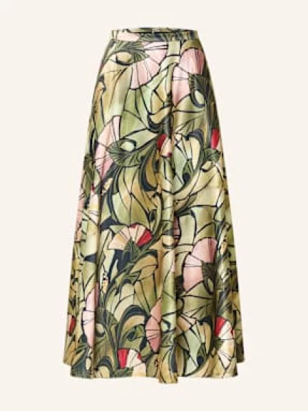 Ted Baker Saténová Sukně Alhie černá/ zelená/ červená černé
