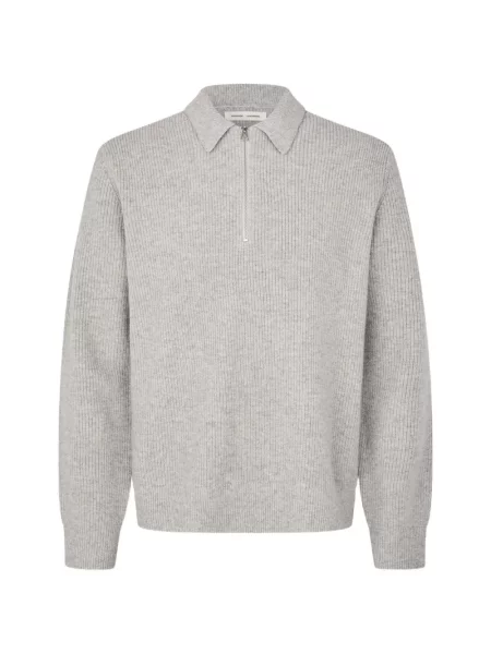 Tricou polo Samsøe Samsøe gri