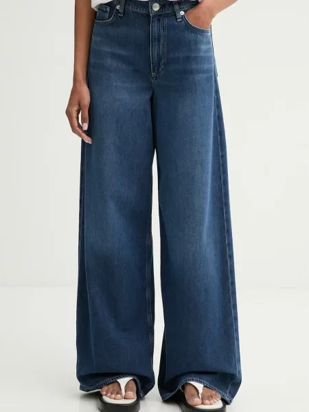 Rag & bone blugi wide leg pentru femei Sofie albastru