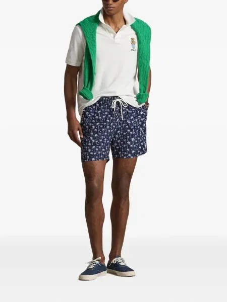 Ριγέ δερμάτινος κάλτσες Polo Ralph Lauren με κορδόνι μαύρο