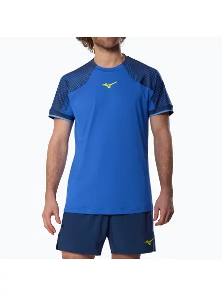 Tricou pentru bărbați Mizuno Stargazer Shadow Polo dazzling blue albastru