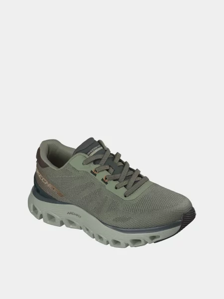 Кросівки повсякденні Skechers ARCH FIT GLIDE-STEP WAVE текстиль/штучна шкіра оливковий