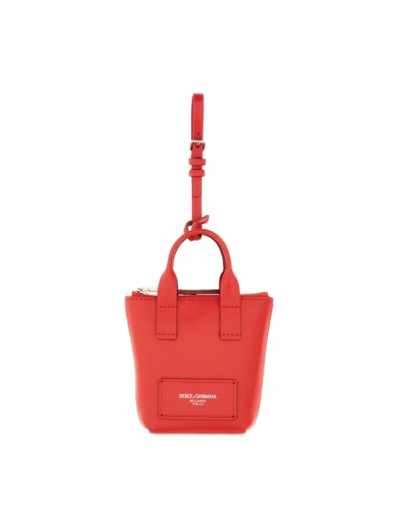 Zawieszka Dolce And Gabbana skórzana czerwona