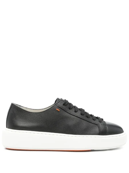 Sneakerși Santoni din piele negru