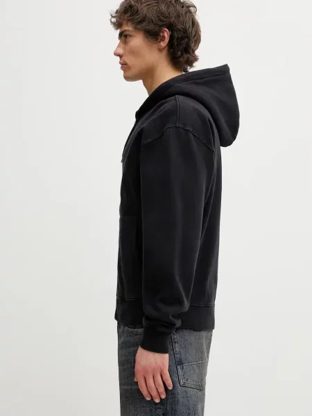 Hanorac cu glugă Our Legacy din fleece cu glugă negru