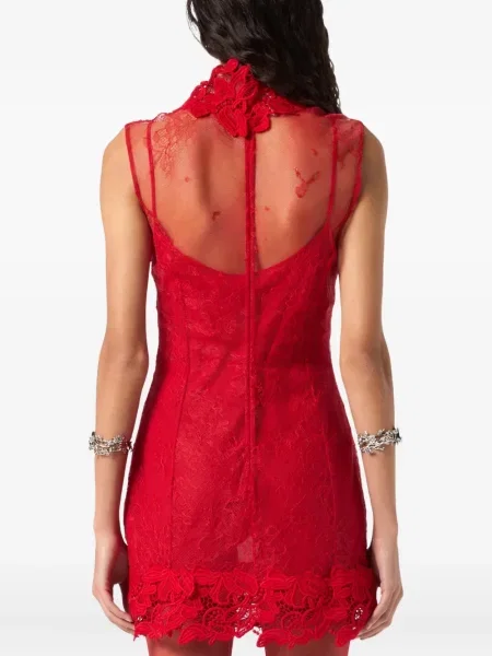 Rochie mini Blumarine din dantelă de costum roșu