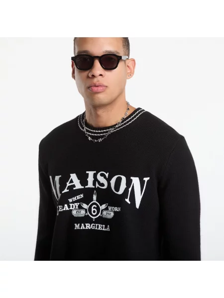 Bluza Mm6 Maison Margiela wełniana czarna