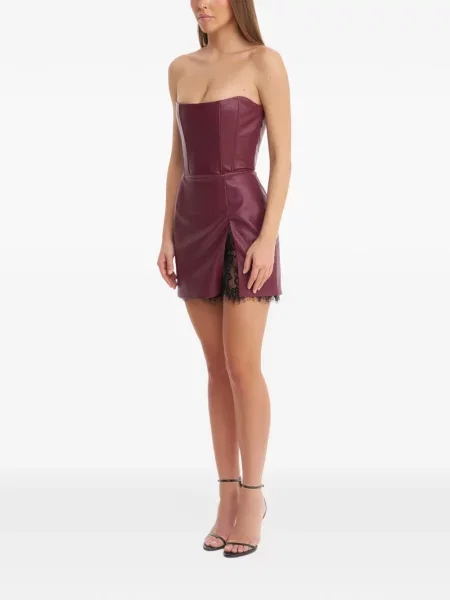 Rochie mini Lika din dantelă roșu