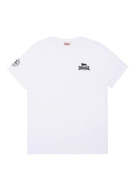 LONSDALE Tricou Warlingham negru alb