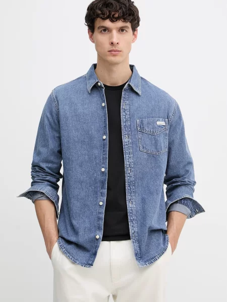 Calvin Klein Jeans koszula jeansowa niebieska