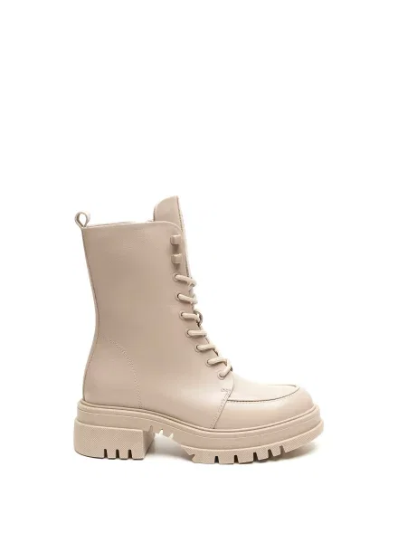 Alex Bell Черевики текстиль бежевий