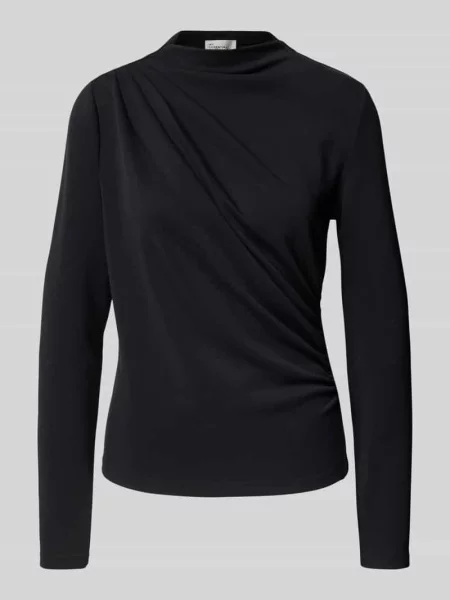 Długa bluzka My Essential Wardrobe z długim rękawem czarna