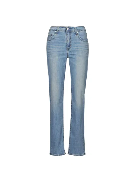 Ravne kavbojke Levi's® z visokim pasom modra