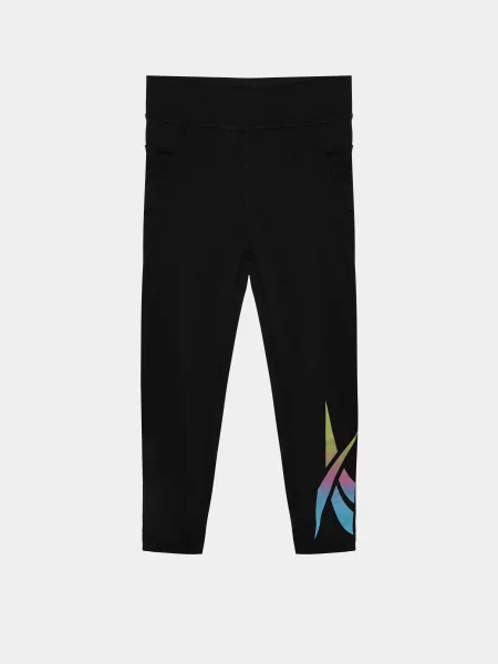 Дитячі Легінси Reebok сірий/чорний чорні