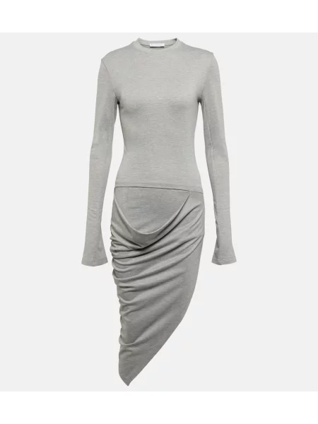 Rochie midi Jw Anderson din jerseu până la genunchi de costum gri