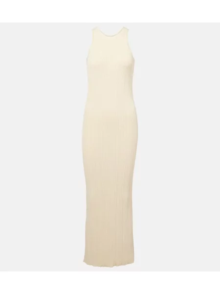 Rochie maxi Toteme tricotate de costum bej