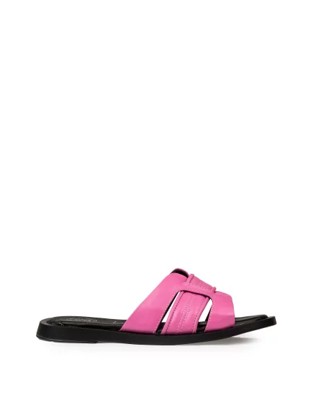 Шкіряні Шльопанці Alex Bell рожевий